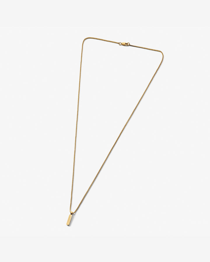 Box Cube Chain Necklace with Pendant