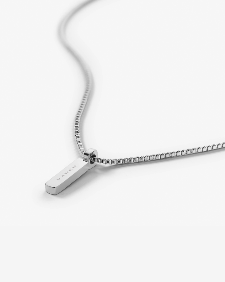 Box Cube Chain Necklace with Pendant