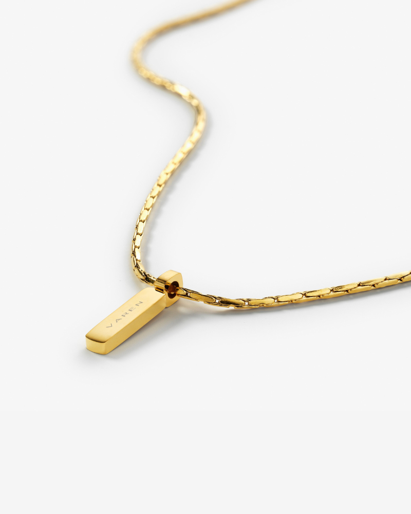 Bone Chain Necklace with Pendant