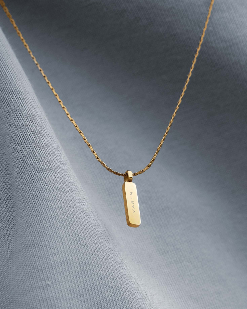 Bone Chain Necklace with Pendant