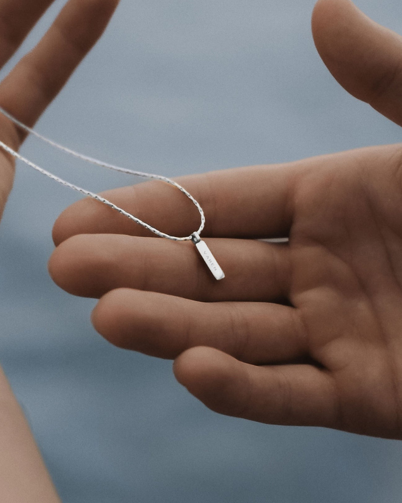 Bone Chain Necklace with Pendant