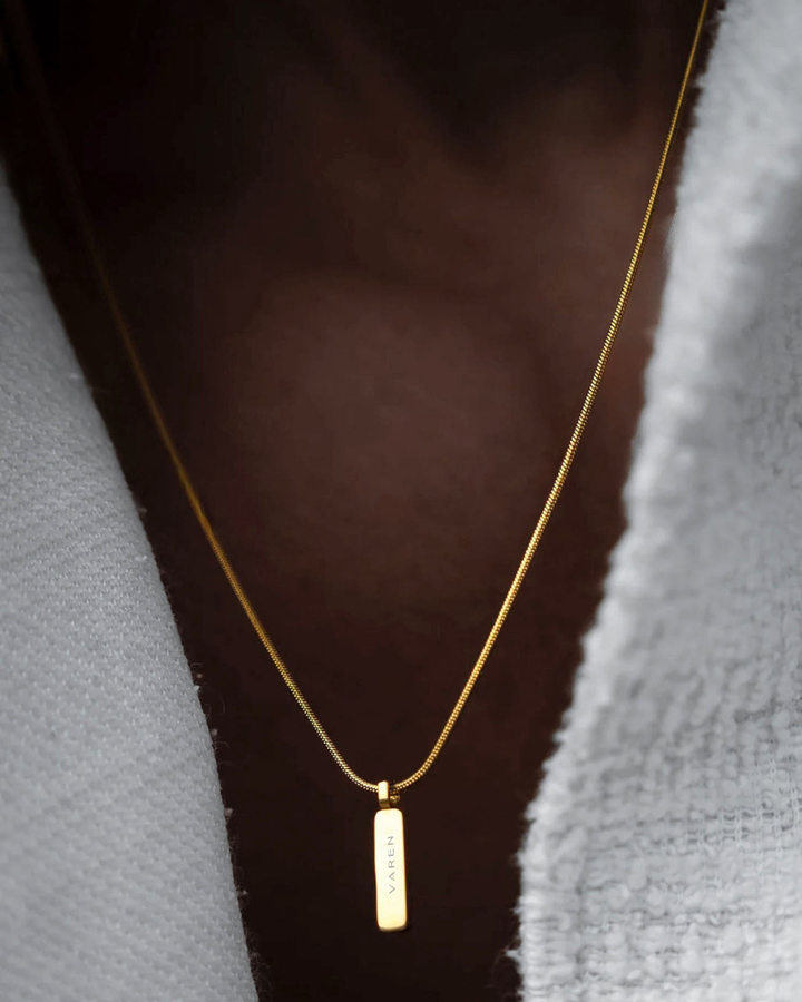 Snake Chain Necklace with Pendant